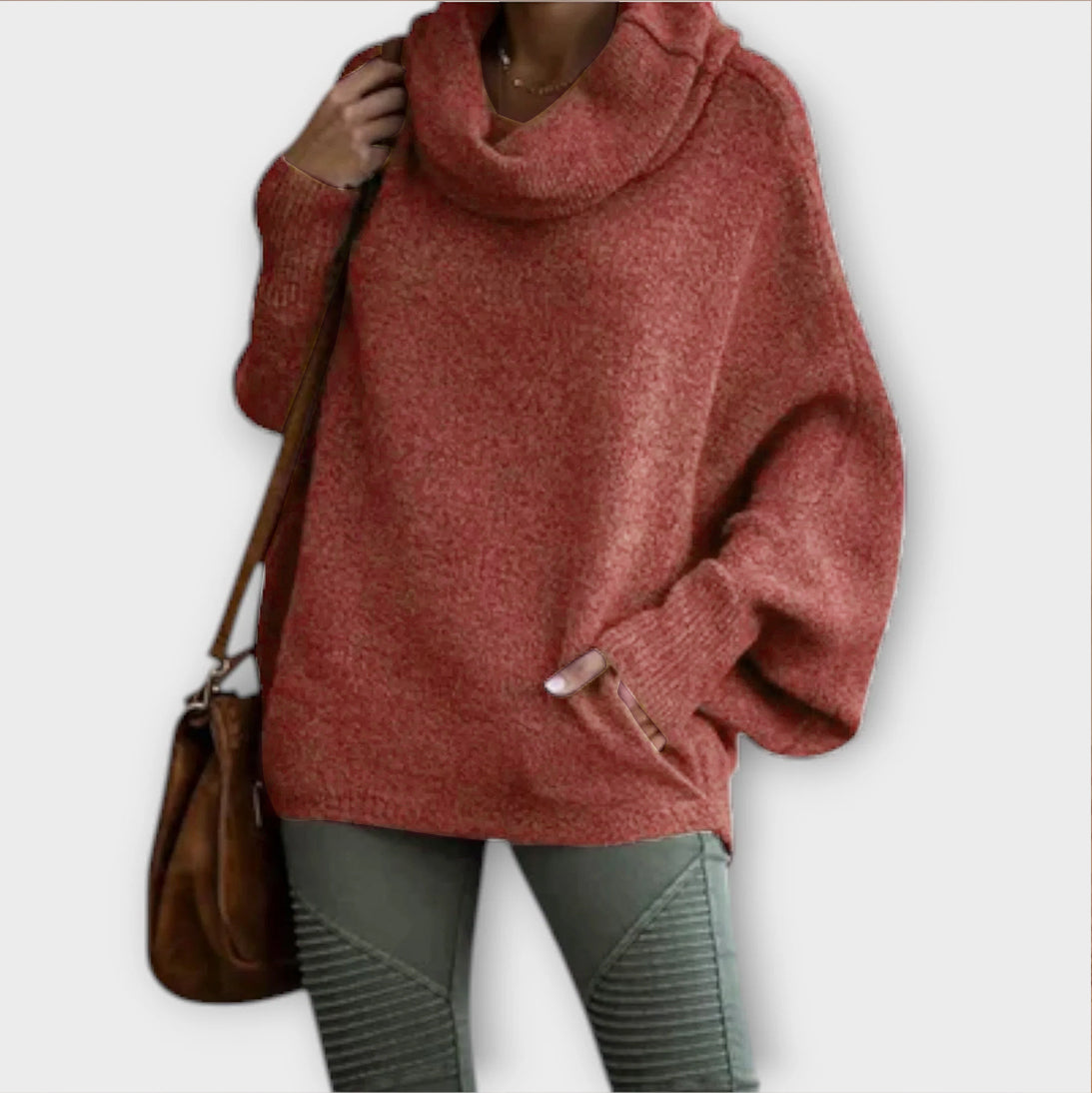 Ulrike - Tyylikäs turtleneck-naisten villapaita
