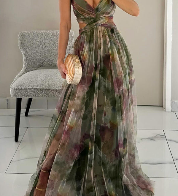 Giselle | Lumoava Maxi-mekko Kukkapainatuksella