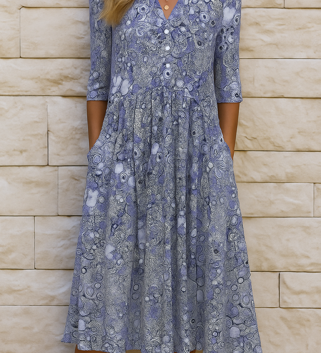 Olivia | Elegantti V-leikkausmekko